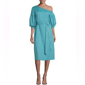 Tibi Aqua Blue Off-Shoulder Dress